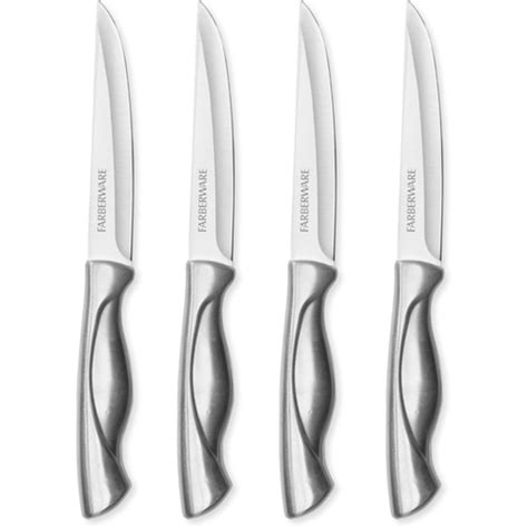 Farberware Classic 4.5-inch Stamped Stainless Steel Steak Knife Set of 4 - Walmart.com - Walmart.com