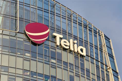 Telia logo on a building editorial stock image. Image of cellphone ...