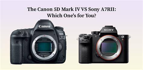 The Canon 5D Mark IV VS Sony a7RII: Which One's for You?