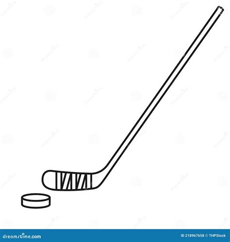 Hockey Stick and Puck Vector Stock Vector - Illustration of puck, winter: 218967658