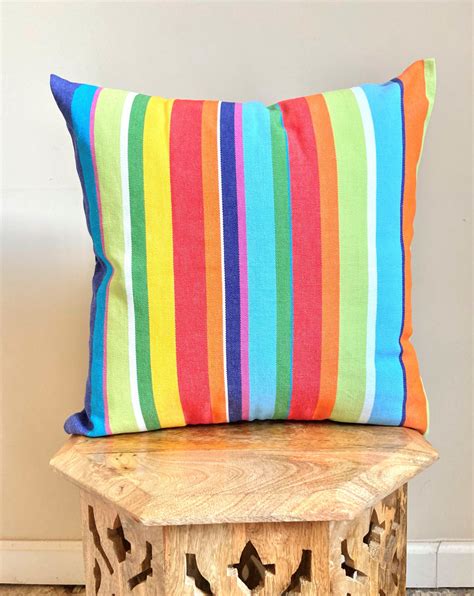 Colorful Rainbow Throw Pillow Cover | 100% Cotton Pillow – Limbo ...