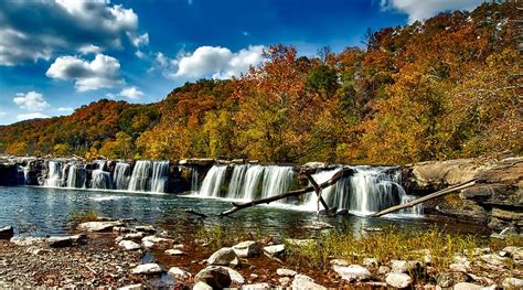 Sandstone Falls in Autumn Photograph by Mountain Dreams | Fine Art America