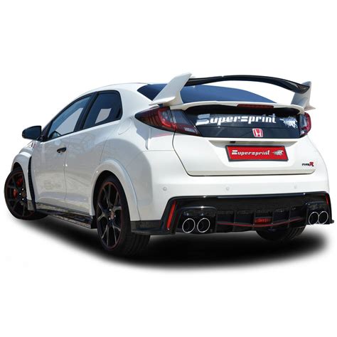 Performance sport exhaust for Honda Civic Type-R 2015 with valve, HONDA ...