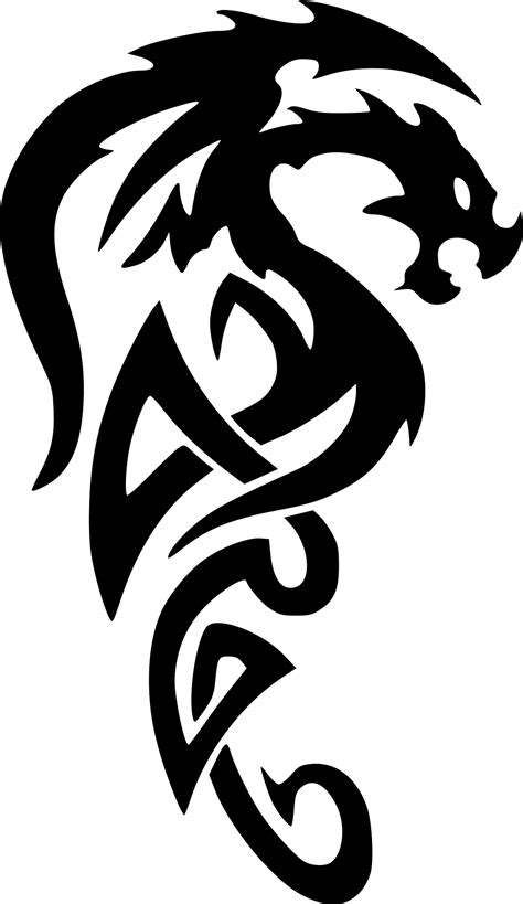 Free Tribal Dragon Clipart