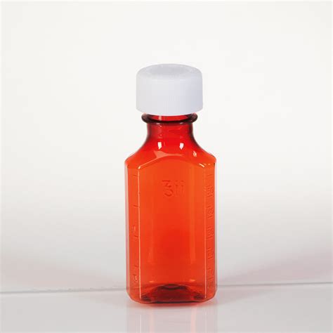 Amber Plastic Oval Medicine Bottles, 2 oz. – Medical Products Supplies