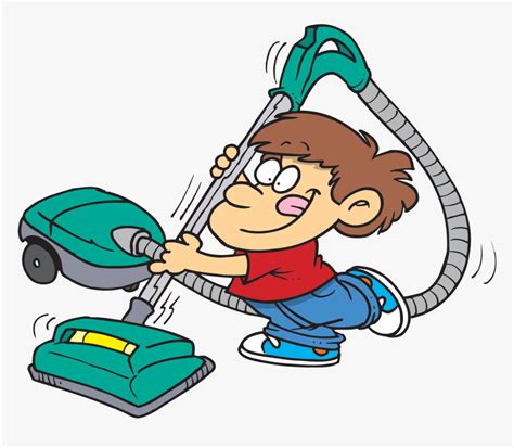 Clip Art Chore Clip Art Free - Vacuum Cleaner Cartoon Boy, HD Png ...