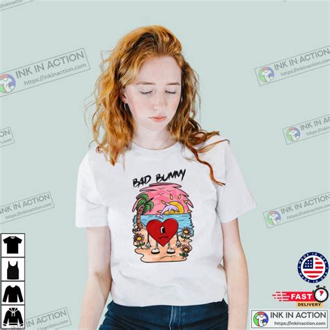 Bad Bunny Heart Bad Bunny Tour Shirt - Print your thoughts. Tell your ...