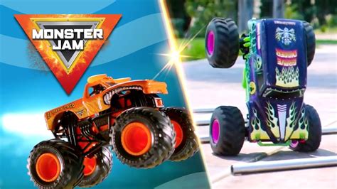 Awesome Grave Digger & El Toro Loco Stunts | Monster Jam | Monster Trucks for Kids - YouTube