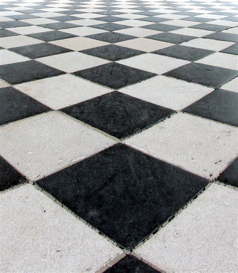 Black and White Checker Floor Tile Pattern Stock Photo - Image of ...