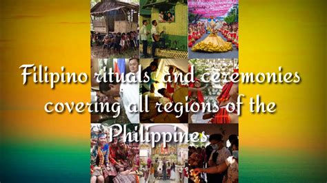 FILIPINO RITUALS AND CEREMONIES COVERING ALL REGION OF THE PHILIPPINES - YouTube