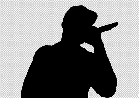 50 Cent Rapper Silhouette SVG PNG Shadow of Rapper Singer Microphone ...