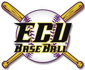 ECU Baseball Logo with Purple & Gold Theme