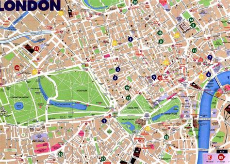 City Map of London | Map of london city, Street map of london, London city