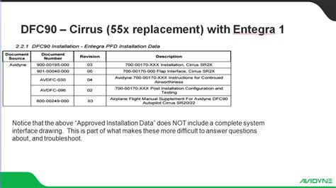 DFC90 Fresh Install (Entegra) - Avidyne Dealer Support