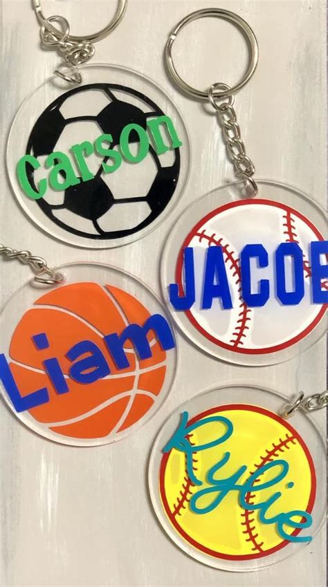 Personalized Keychains/sports Keychains | Etsy | Keychain design, Diy ...