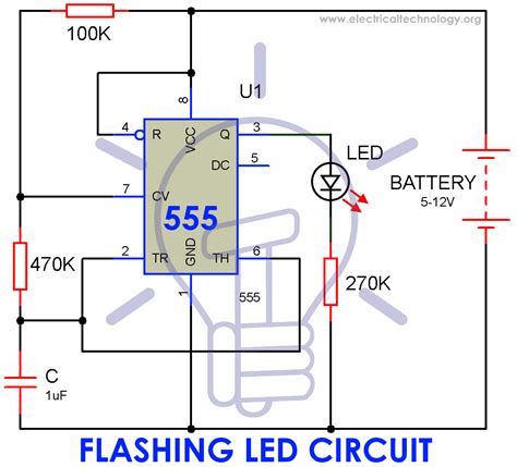 Simple Circuit Diagram Flashing Led