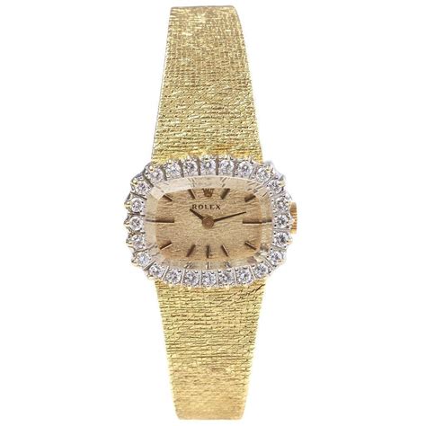 Vintage 14K Gold Diamond Rolex Ladies Watch, Perfect Condition w/Warranty