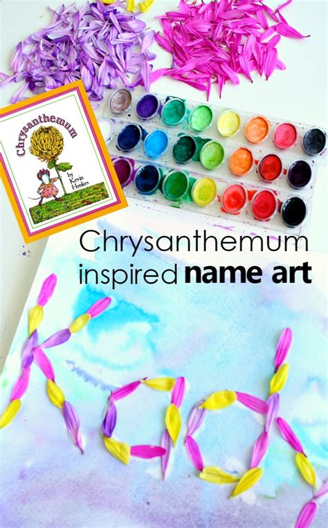 Chrysanthemum Preschool Name Art - Fantastic Fun & Learning