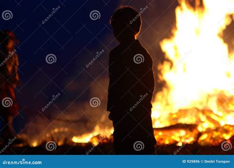 Midsummer Night stock photo. Image of children, fire, party - 929896