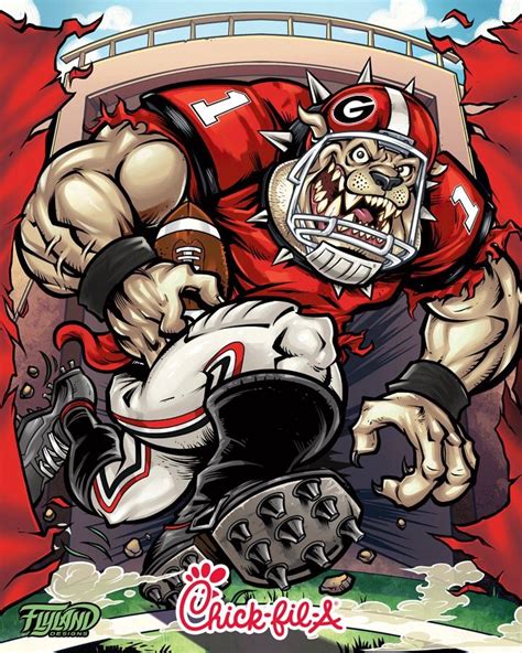 Georgia Bulldog Mascot illustration - Flyland Designs, Freelance ...