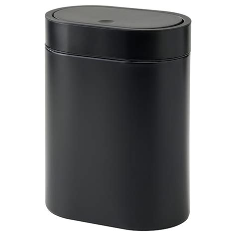 BROGRUND touch top trash can, black, 4 l (1 gallon) - IKEA CA