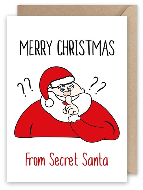 Secret Santa Cards Printable