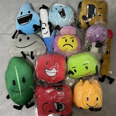 Battle-for-Dream-Island-Plush-Toy-BFDI-Leafy-Firey-Flower-Waterdrop ...