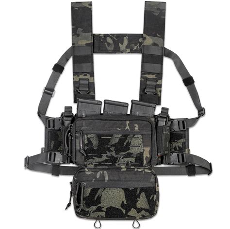 ACETAC S.O.P. Tactical Chest Rig – Black Multi Camo – KRATE Tactical