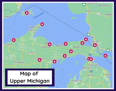 Map of Upper Michigan: 16 Must-See Spots to Explore - My Michigan Beach and Travel