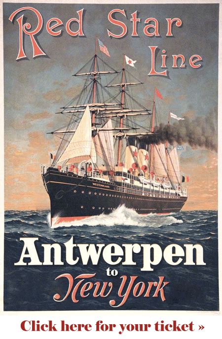 Antwerp to NYC | Red Star Line | #HANLEYxAntwerp | Travel posters, Vintage travel posters, Retro ...
