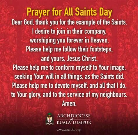 ~Prayer for All Saints Day | All saints day prayer, All saints day ...