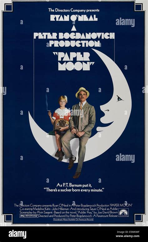 PAPER MOON, l-r: Tatum O'Neal, Ryan O'Neal on poster art, 1973 Stock Photo - Alamy