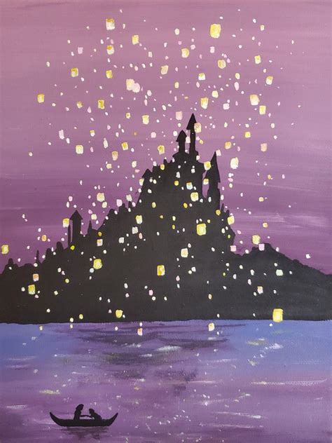 tangled lantern scene | Tangled lanterns scene, Tangled painting, Abstract art painting diy