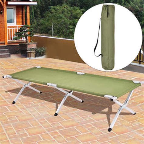 Folding Outdoors Camping Cot - Military/Army Camp Bed for Adults - Portable & Heavy-Duty ...