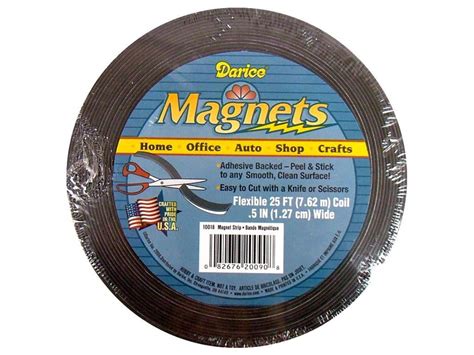 Adhesive Back Magnet Strip Roll: Black, 1/2 inch x 25 feet - Walmart.com