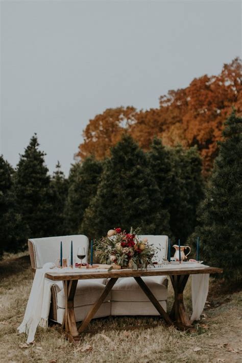 Charming Christmas Tree Farm Wedding Inspiration | Junebug Weddings