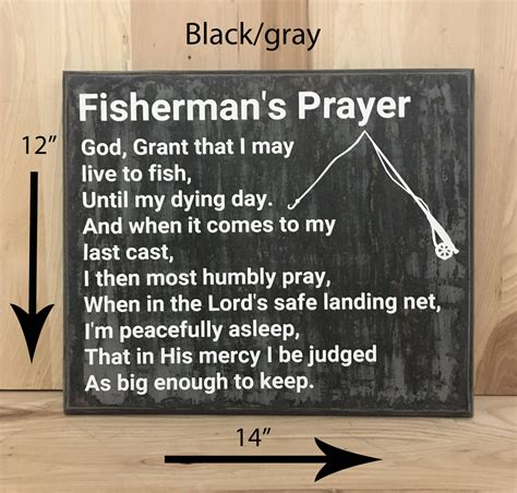 Fisherman's Prayer Wood Sign, Fishing Sign, Religious Wooden Sign ...