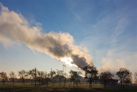 Heavy industrial pollution stock photo. Image of pipe - 104043542