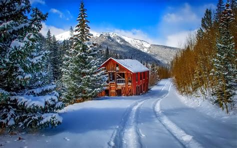 Winter Cabin Scenes Wallpaper (64+ images)