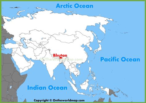 Bhutan location on the Asia map - Ontheworldmap.com