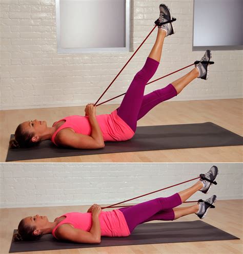 Flutter Kicks With Resistance Band | Tone Your Abs Without Crunches | POPSUGAR Fitness Photo 10