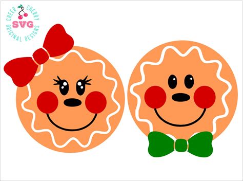 Gingerbread Face SVG PNG Girl Gingerbread Svg Boy Gingerbread - Etsy