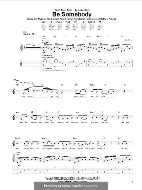 3 Doors Down Guitar Tabs