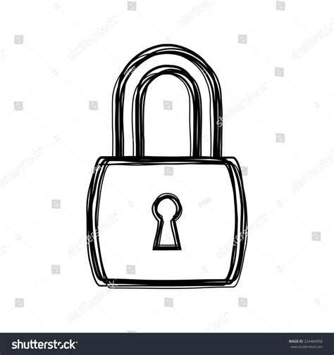 Vector Sketch Doodle Lock Icon On Stock Vector (Royalty Free) 224484958 ...