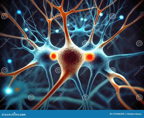 Neurons Firing in the Brain. Stock Illustration - Illustration of ...