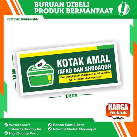 Sticker vynil kotak amal masjid di Desain Vantasy | Tokopedia ...