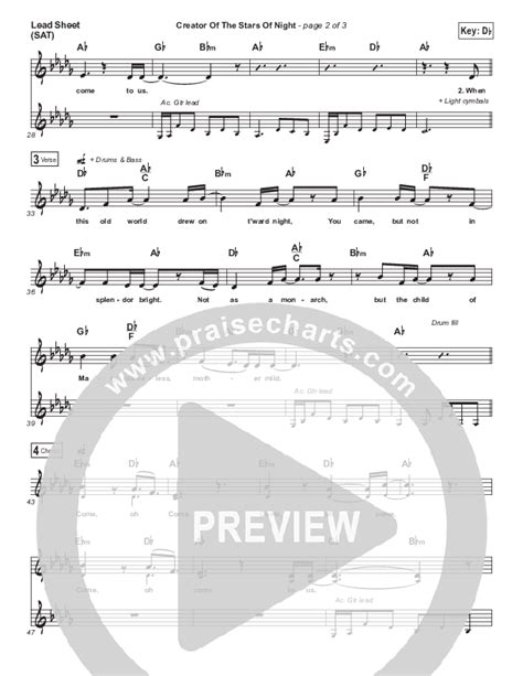 Creator Of The Stars Of Night Sheet Music PDF (High Street Hymns) - PraiseCharts