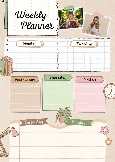 Weekly Time Planner Template 2023