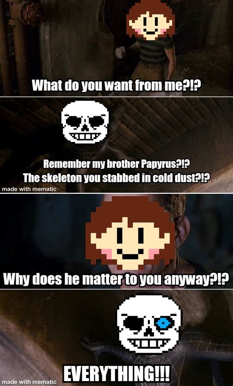 Sans Vs Chara meme by ChrissGaming on DeviantArt