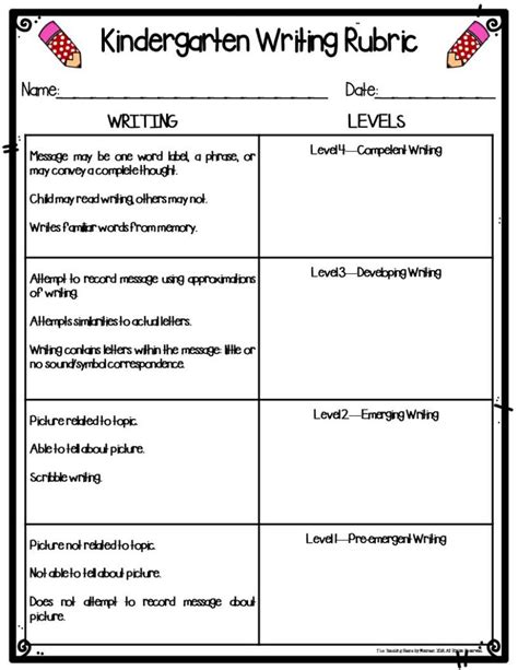 Rubric Assessments for Lower Elementary Students - The Teaching Scene